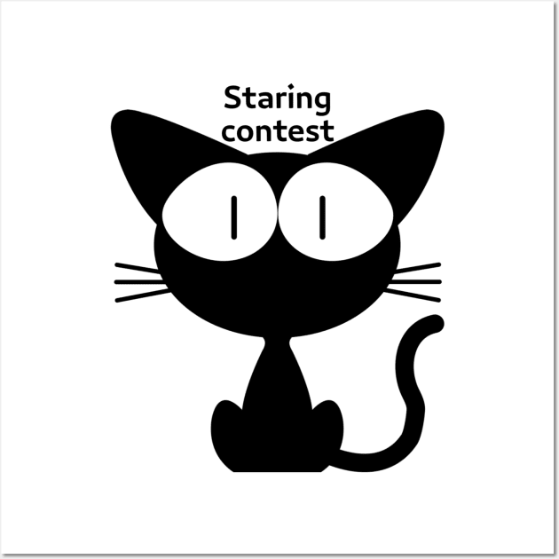 Staring contest | Funny Halloween Wall Art by Fayn